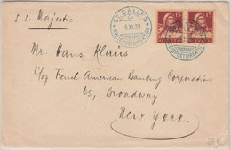 Schweiz - 2x15 C Tell Brief N. USA St. Gallen Kreispostdirektion - New York 1928 - Unclassified
