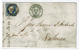 Portugal, 1855, # 6, Caminha-Valença - Lettres & Documents