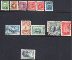 Canada 1937-47 Cancelled, Sc# ,SG 363,375-378,380-381,383,385,400,408,441 - Oblitérés