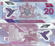 TRINIDAD AND TOBAGO 20 Dollars 2020 P NEW UNC Polymer - Trindad & Tobago