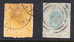 Luxembourg 1865 Cancelled, Sc# ,SG ,Mi 14,17 - 1859-1880 Armoiries