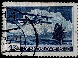 Tschechoslowakei CSSR - Doppeldecker Smolík S 19  (MiNr: 307) 1930 - Gest Used Obl - Poste Aérienne