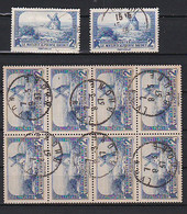 FRA0096 FRANCE  Moulin Alphonse Daudet YvT 311 10 Exemp Dont Bloc De 8 (O) Used - Used Stamps