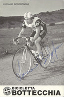 CARTE CYCLISME LUCIANO BORGOGNONI SIGNEE TEAM BOTTECCHIA 1980 - Cycling