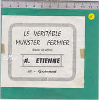 A22 FROMAGE MUNSTER ETIENNE GERBAMONT VOSGES - Cheese