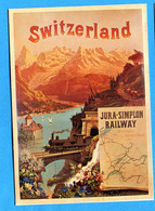 FEL1570, Repro D'affiche,Train, Bahn, Jura - Simplon - Bahn,Chillon, Dent Du Midi, F. Conrad, 1101, GF, Non Circulée - Simplon