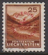 1934-1937. LIECHTENSTEIN. Officials 25 Rp  Overprinted REGIERUNGSDIENSTSACHE In Red.... (Michel Dienst 11-19) - JF511537 - Official