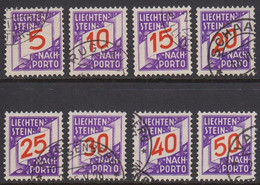 1928. LIECHTENSTEIN. Complete Set NACHPORTO With 8 Stamps.  (Michel Porto 13-20) - JF511544 - Postage Due