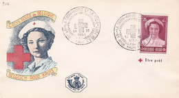 BELGIQUE Enveloppe YT   914    BRUXELLES  14/11/1953   Croix Rouge  FDC  Scan Recto Verso - Covers & Documents