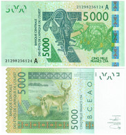 Ivory Coast (Cote D'Ivoire) 5000 Francs 2003 (2021) UNC Francs CFA West Africa - Costa De Marfil