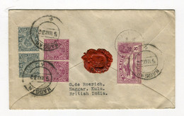 !!! INDE ANGLAISE, LETTRE RECOMMANDEE PAR AVION DE NAGGAR DE 1932 POUR PARIS, VIA KARACHI - 1911-35  George V