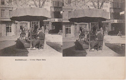 MARSEILLE - CIREUR PLACE GELU - CARTE STEREO - Old Professions