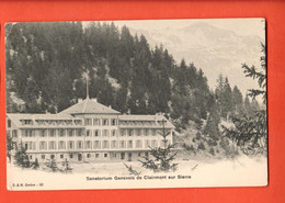 ZKG-36  Crans-Montana Sanatorium Genevois De Clairmont Sur Sierre. Dos Simple Non Circulé - Crans-Montana