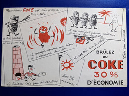 BUVARD PUBLICITAIRE  COKE CHARBON - Electricity & Gas