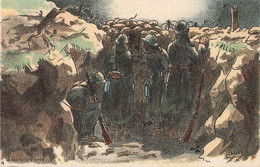 Guerre 1914 1918 Illustration Illustrateur Gabard Le Poste D' écoute Tranchée Tranchées Poilus - Weltkrieg 1914-18