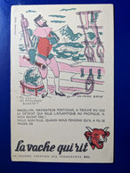 BUVARD PUBLICITAIRE  FROMAGE LA VACHE QUI RIT ILLUSTRATEUR LUC MARIE BAYLE   MAGELLAN - Mosterd