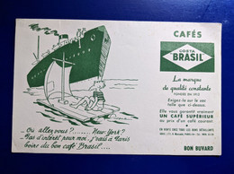 BUVARD PUBLICITAIRE  CAFE COSTA BRASIL PAQUEBOT RADEAU - Café & Thé