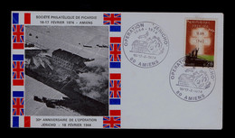 Gc6200 FRANCE 30th Ann. "opération JÉRICHO 18-02-1944" AMIENS WW2 Drapeau Flags England France History - Guerre Mondiale (Seconde)