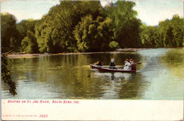 Indiana South Bend Boating On The St Joe River 1910 - South Bend