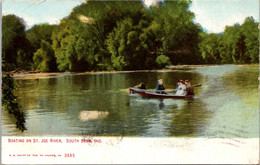 Indiana South Bend Boating On St Joe River 1909 - South Bend