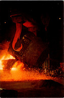 Indiana Gary Molten Iron From Blast Furnaces Gary Steel Works - Gary