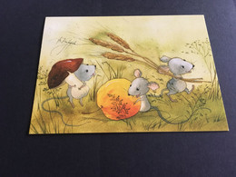 (4 C 26) Russia - Mice & Mushroons (posted During COVID-19 Pandemic) Souris Et Champignon - Humour