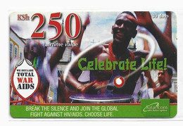 KENYA Prepayé SAFARICOM 250 KSh AIDS Date 2006/06/30 - Kenia