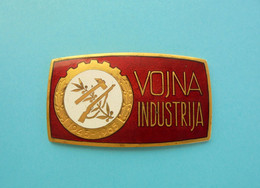 20th YEARS OF YUGOSLAVIA MILITARY INDUSTRY (1945-1965) Enamel Plaque JRM JNA Army Industrie Militaire Militärindustrie - Militaria