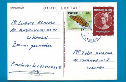 Zaïre Carte Postale Vanuit Bandal Naar Lemba 1996 UNG - Used Stamps