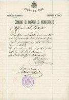 ITALIA ITALIE 1887 COMUNE DI MIRABELLO MONFERRATO  ( PROVINCIA DI CASALE ) - Marcophilia