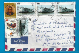 Zaïre Omslag Via Kinshasa Naar Bruxelles (België) UNG - Used Stamps