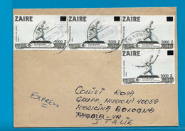 Zaïre Express Omslag Vanuit Kinshasa Naar Medicina (Italie) 1993 UNG - Used Stamps