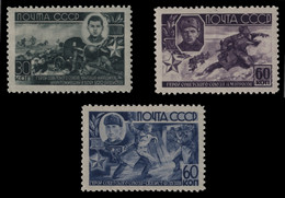 Russia / Sowjetunion 1944 - Mi-Nr. 922-924 ** - MNH - Helden Der Sowjetunion - Nuovi