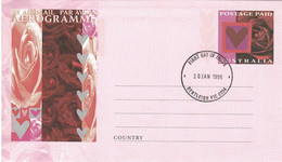 Australia 1996 Roses International Airmail Aerogramme First Day - Aérogrammes