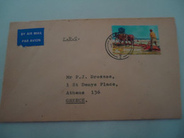 ZIMBABWE  COVERS 1963  POSTED GREECE  WORKERS  COW - Zimbabwe (1980-...)