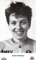 Fiche Cyclisme - Karin Schuitema, Coureuse Cycliste Néerlandaise, Equipe AMEV 1990 - Sport