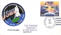 1992 USA Space Shuttle Columbia STS-50 Commemorative Cover - America Del Nord