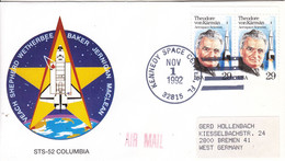 1992 USA Space Shuttle Columbia STS-52 Commemorative Cover - Noord-Amerika