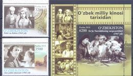 2019. Uzbekistan, Uzbeck Cinema,  2v + S/s, Mint/** - Uzbekistán