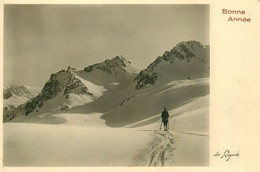 Ski Skieur Sports D'hiver * Carte Photo * Dr. Rynk * éditeur A. Diena Italia * Skis - Sports D'hiver