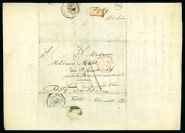 1849, Archive De 4 Lettres Escadre De La Méditerranée, - 1849-1876: Periodo Clásico