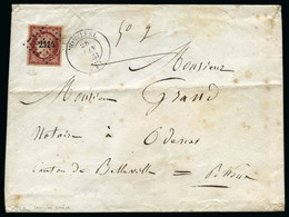 1853, Lettre Avec Mention Manuscrite 50 Gramme Pour - 1849-1850 Ceres