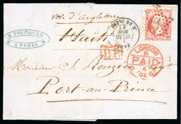 1867, Lettre De Paris Pour Port-au-Prince (Haïti), - 1862 Napoléon III