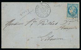 1871, Lettre Pour Libourne Affranchissement Émission - 1870 Emisión De Bordeaux