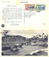 CP PUB AMORA GRANDE BRETAGNE TRINITÉ « BORD DE MER » G.P.O.PORT OF SPAIN – TRINIDAD TàD 1 FE 52 - Trinité & Tobago (...-1961)