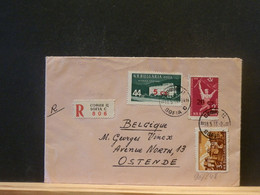 96/848  LETTRE  RECOMM.  BULGARIE 1963 POUR LA BELG. - Storia Postale