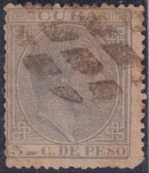 1884-273 CUBA SPAIN ALFONSO XII 1884 5c RARE FANCY CANCEL. - Vorphilatelie