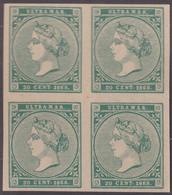 1869-108 CUBA ANTILLAS PUERTO RICO SPAIN ISABEL II 1869 20c SEGUI FORGERY. - Voorfilatelie