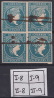 1857-373 CUBA ANTILLAS PUERTO RICO SPAIN ISABEL II 1857 1/2 R BLOCK 4 PLATE POSITION. - Prefilatelia