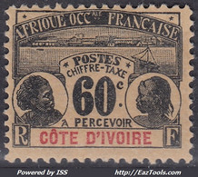 COTE D'IVOIRE : TAXE 60 C N° 7 NEUVE * GOMME TRACE DE CHARNIERE - Unused Stamps